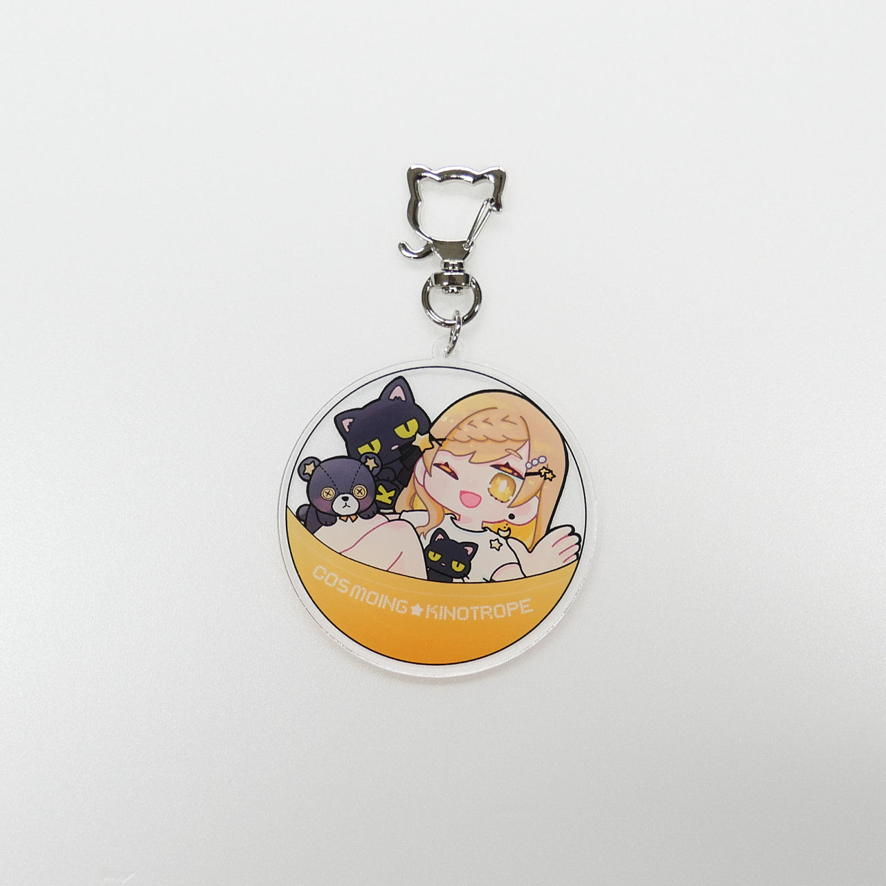 宇宙花いんぐ×KINOTROPEgaming コラボ キーホルダー KNキャット&宇宙花いんぐ